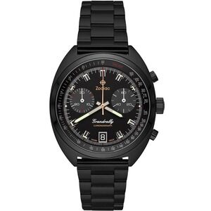 Zodiac Grandrally Quartz Black Stainless Steel Watch, ZO9608